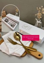 Spoon & Fork Set In Ayu Slide Box - Image 8