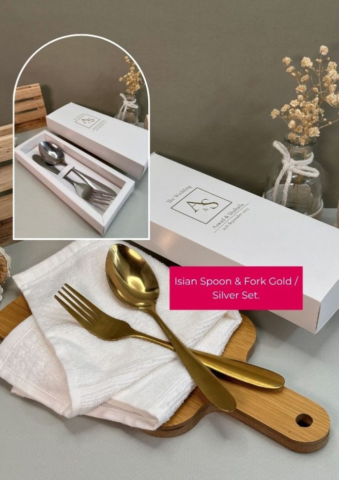 Spoon & Fork Set In Ayu Slide Box - Image 8