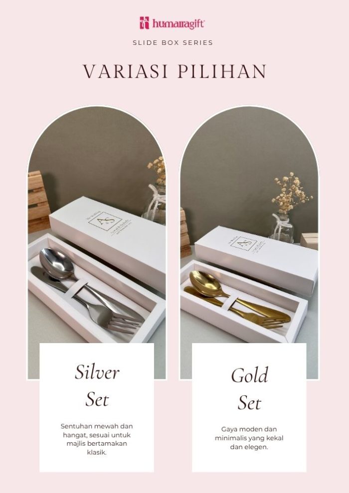 Spoon & Fork Set In Ayu Slide Box - Image 5
