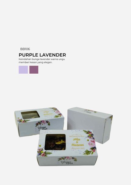 Brownies Almond In Bertha Box - Purple Lavender