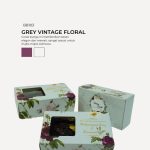 Brownies Almond In Bertha Box - Grey Vintage Floral