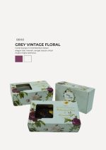 Brownies Almond In Bertha Box - Grey Vintage Floral