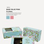 Brownies Almond In Bertha Box - Baby Blue Pink Floral