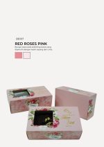 Brownies Almond In Bertha Box - Red Roses Pink