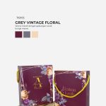 Butter Cookies in Tirana Box - Grey Vintage Floral