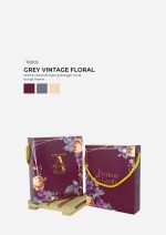 Butter Cookies in Tirana Box - Grey Vintage Floral