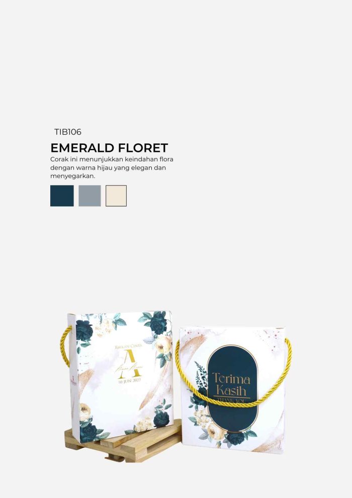 Butter Cookies in Tirana Box - Emerald Floret - Image 1