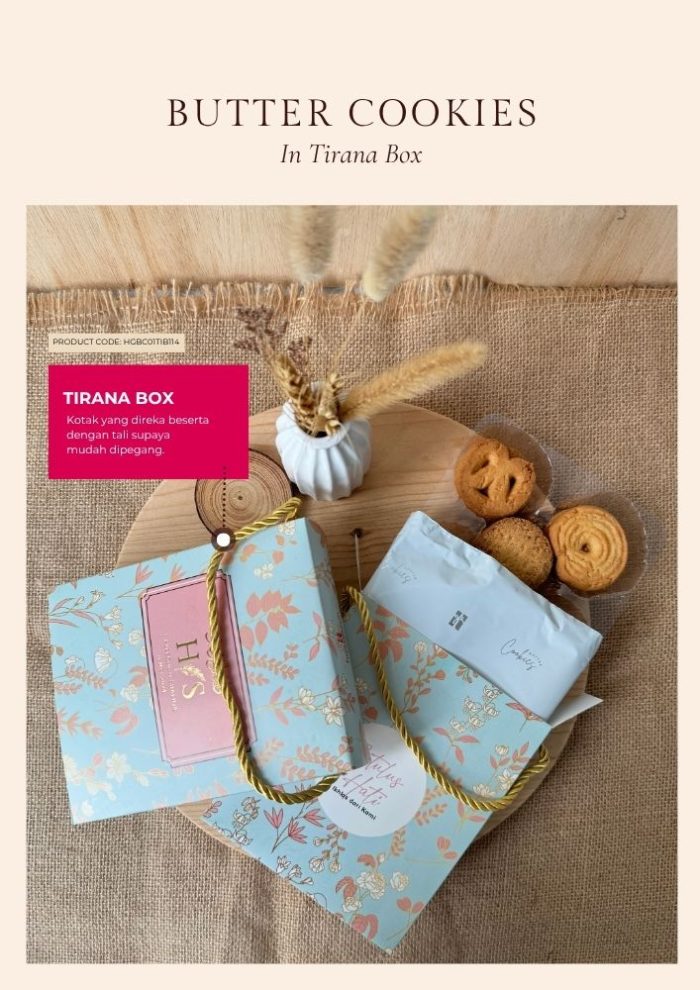Butter Cookies in Tirana Box - Flowery Hazel - Image 2
