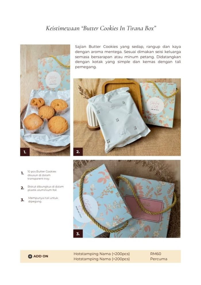 Butter Cookies in Tirana Box - Flowery Hazel - Image 4