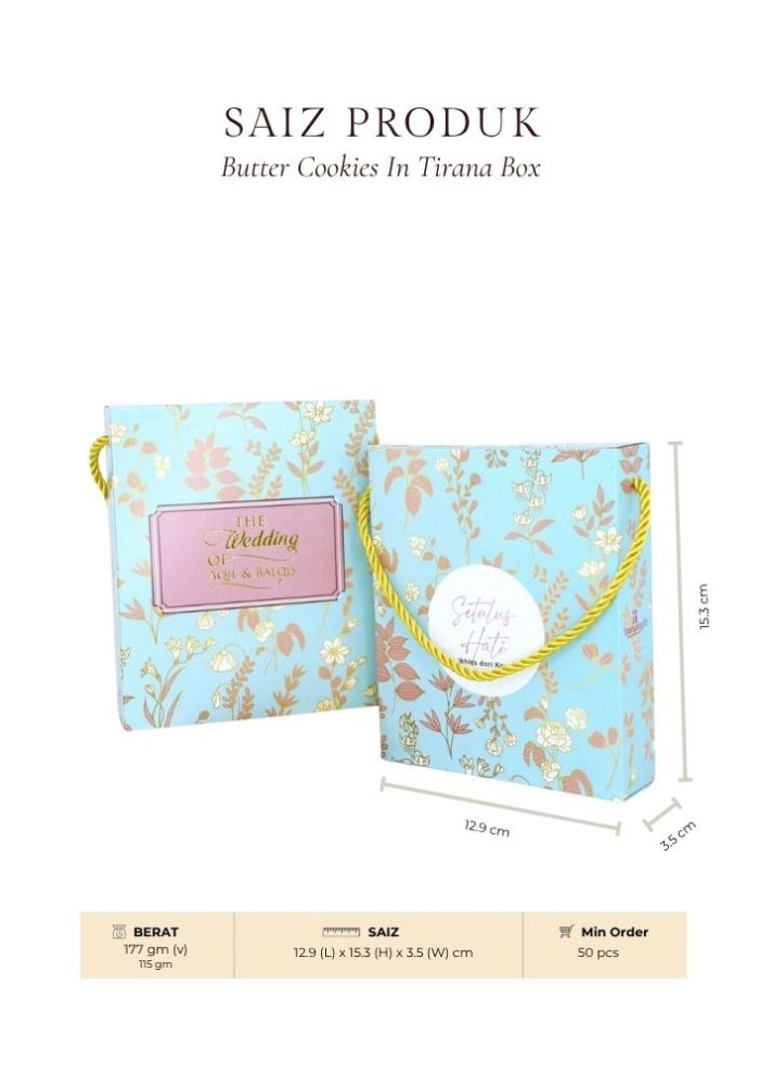 Butter Cookies in Tirana Box - Flowery Hazel - Image 5
