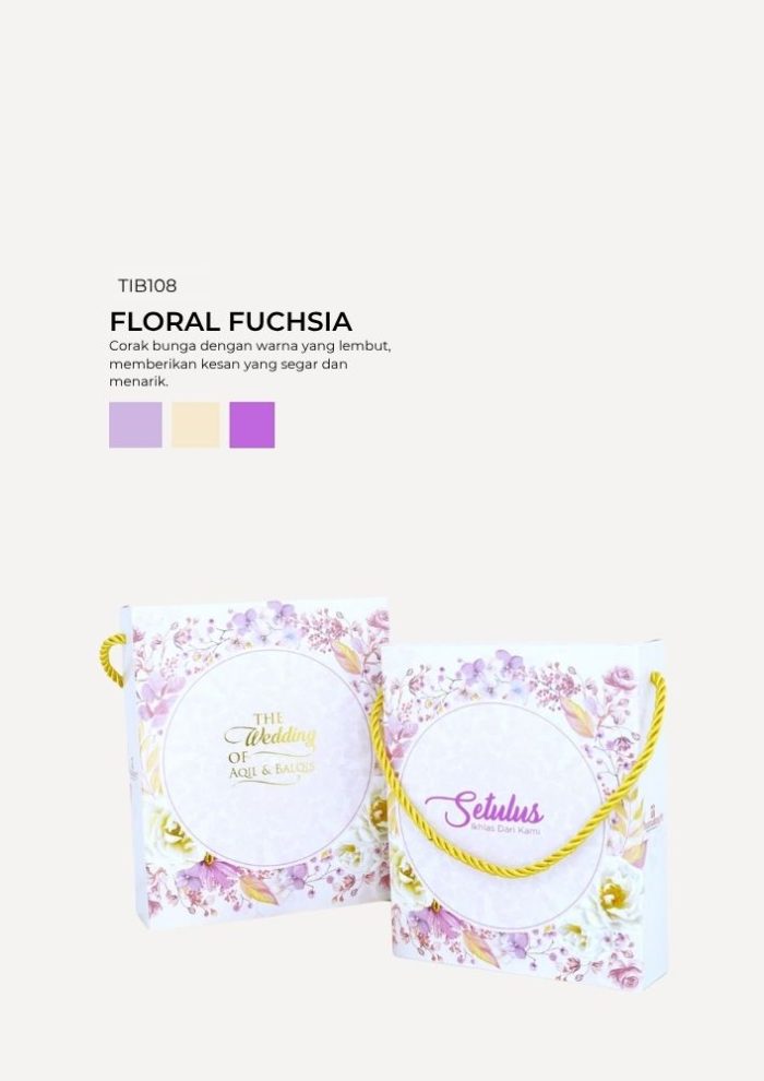 Butter Cookies in Tirana Box - Floral Fuchsia - Image 1