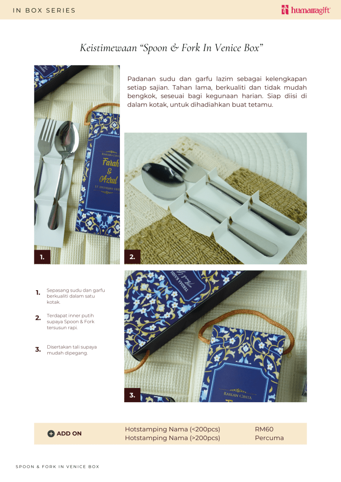 Spoon & Fork In Venice Box - Baby Blue Breath - Image 3