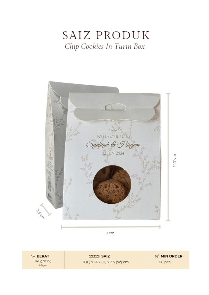 Chip Cookies 8pcs In Turin Box - Moss Green - Image 4