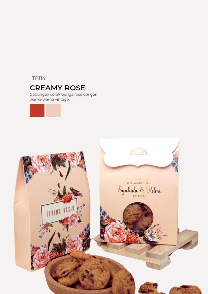 Chip Cookies 8pcs In Turin Box - Creamy Rose - Image 1