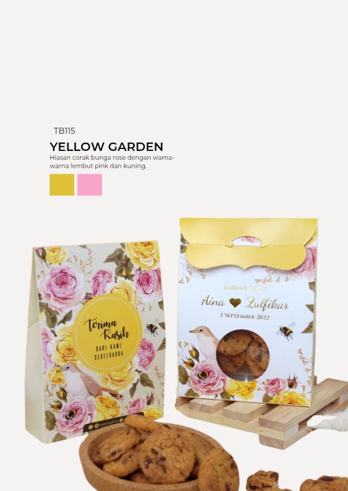 Chip Cookies 8pcs In Turin Box - Yellow Garden - Image 1