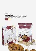 Chip Cookies 8pcs In Turin Box - Red Roses