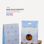 Chip Cookies 8pcs In Turin Box - Baby Blue Songket