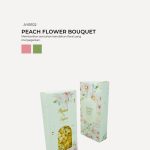 Caramel Popcorn In Aydin Box - Peach Flower Bouquet