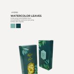 Caramel Popcorn In Aydin Box - Watercolor Leaves