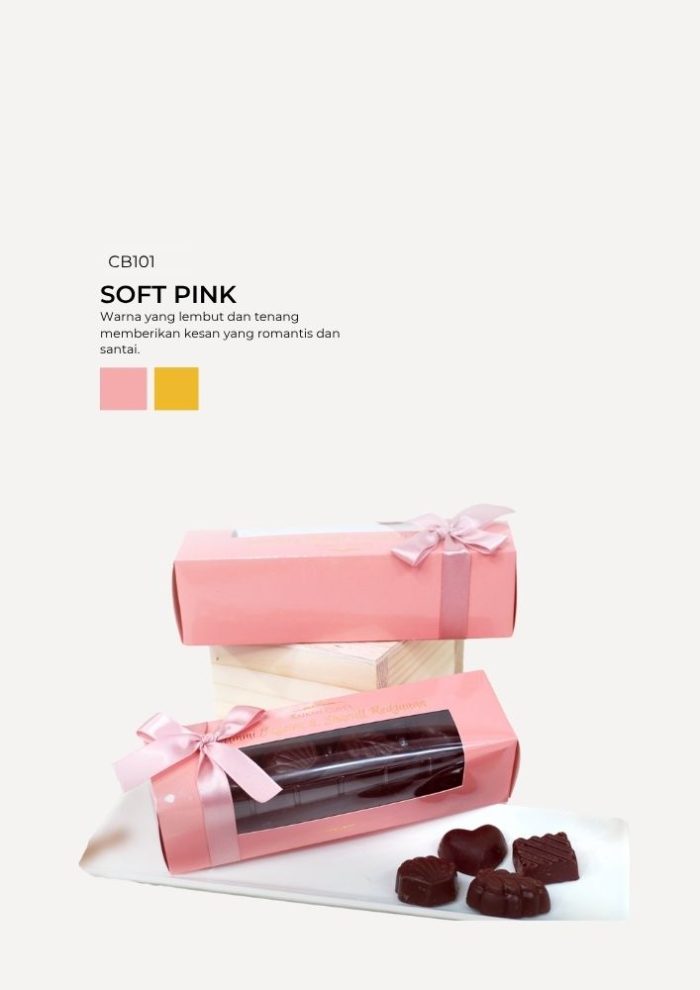 Praline Chocolate in Cabana Box- Soft Pink - Image 1