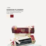 Praline Chocolate in Cabana Box- Maroon Flowery