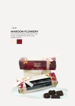 Praline Chocolate in Cabana Box- Maroon Flowery