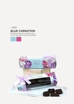 Praline Chocolate in Cabana Box- Blue Carnation