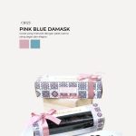 Praline Chocolate in Cabana Box- Pink Blue Damask