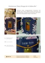 Honey Hexagon Jar In Modena Box - Peach Floral - Image 3