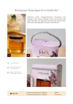 Honey Square Jar In Zundert Box - Baby Blue Songket - Image 3