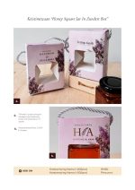 Honey Square Jar In Zundert Box - Baby Blue Songket - Image 4