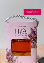 Honey Square Jar In Zundert Box - Baby Blue Songket - Image 10