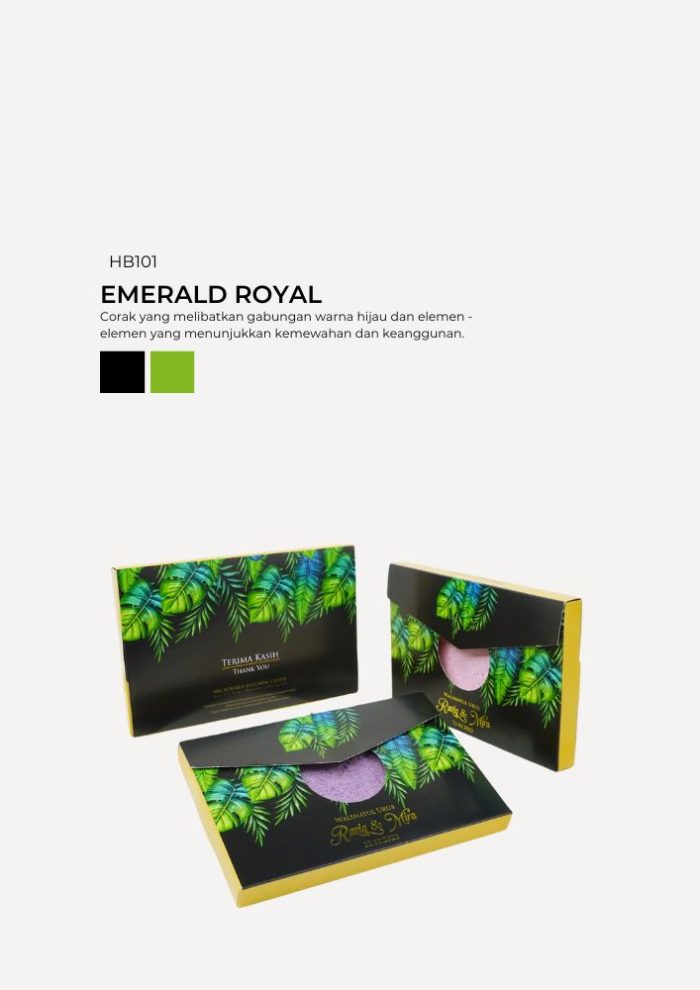 Microfiber Towel In Haeju Box - Emerald Royal - Image 1
