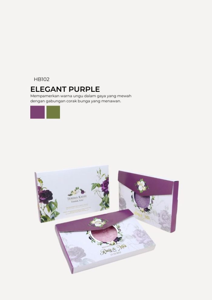 Microfiber Towel In Haeju Box - Elegant Purple - Image 1