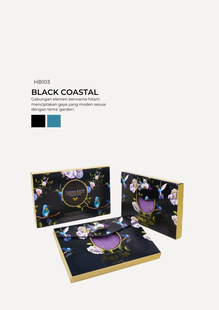 Microfiber Towel In Haeju Box - Black Coastal - Image 1