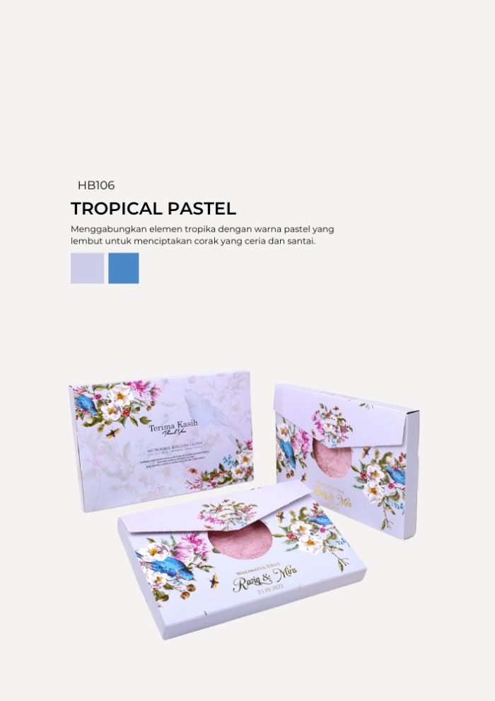 Microfiber Towel In Haeju Box - Tropical Pastel - Image 1