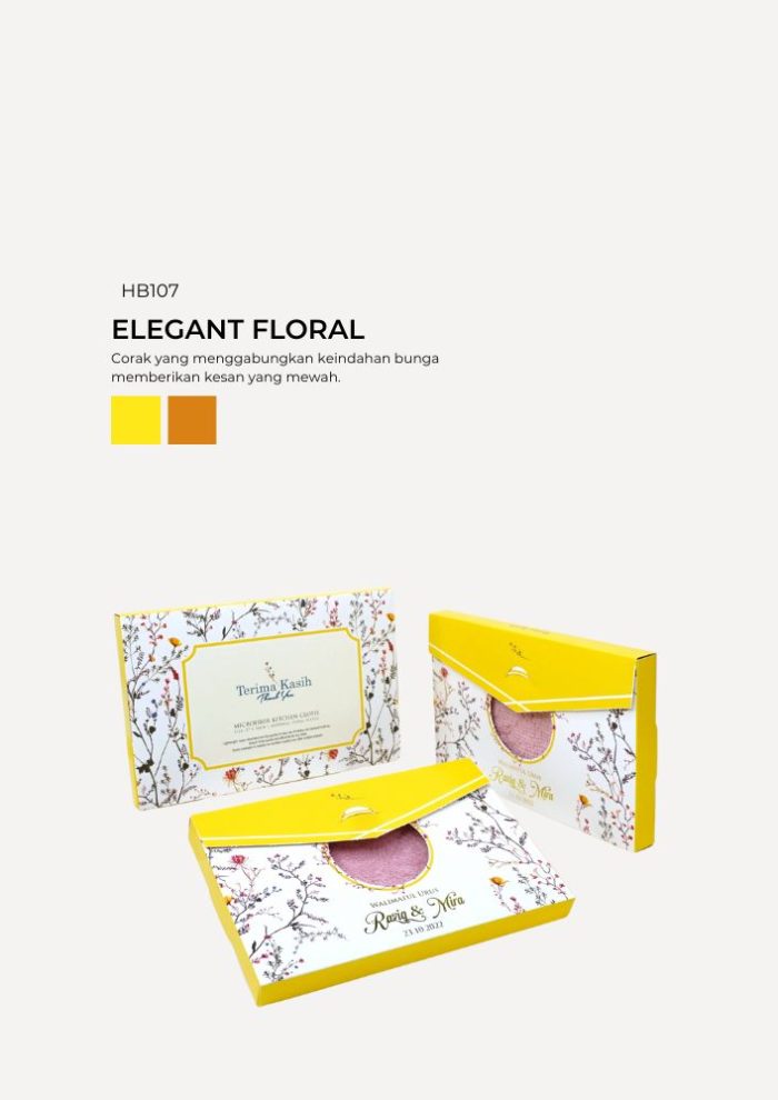 Microfiber Towel In Haeju Box - Elegant Floral - Image 1