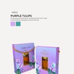 Honey Hexagon Jar In Modena Box - Purple Tulips