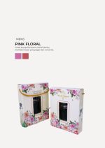 Honey Hexagon Jar In Modena Box - Pink Floral