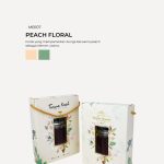 Honey Hexagon Jar In Modena Box - Peach Floral