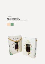 Honey Hexagon Jar In Modena Box - Peach Floral