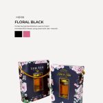 Honey Hexagon Jar In Modena Box - Floral Black