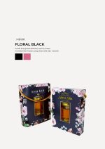 Honey Hexagon Jar In Modena Box - Floral Black