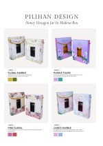 Honey Hexagon Jar In Modena Box - Peach Floral - Image 11