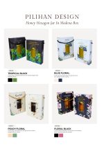 Honey Hexagon Jar In Modena Box - Peach Floral - Image 12