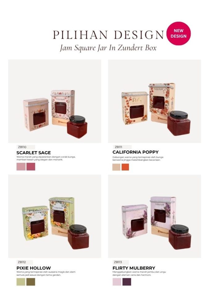 Jam Square Jar In Zundert Box - Black Gold Songket - Image 13