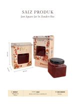 Jam Square Jar In Zundert Box - Black Gold Songket - Image 5