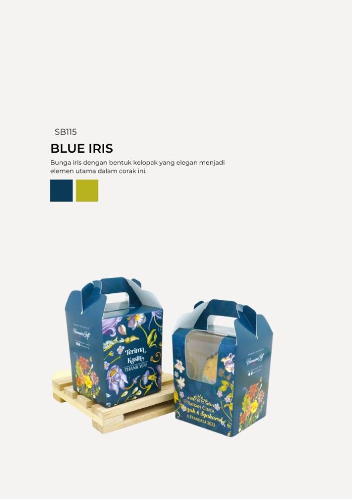 Muffin Choc Chip In Savonnah Box - Blue Iris - Image 1