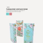 Spoon & Fork In Venice Box - Turqoise Vintage Rose