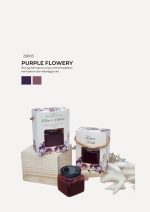 Honey Square Jar In Zundert Box - Purple Flowery